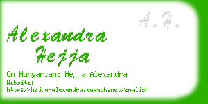 alexandra hejja business card